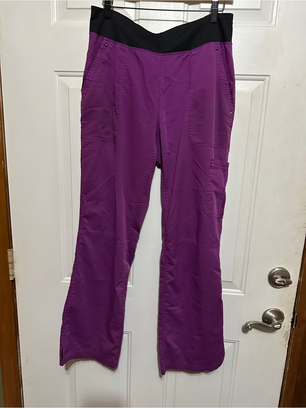 Purple Label by Healing Hands Women's Purple Medium Scrub Top & Bottoms - Picture 5 of 8